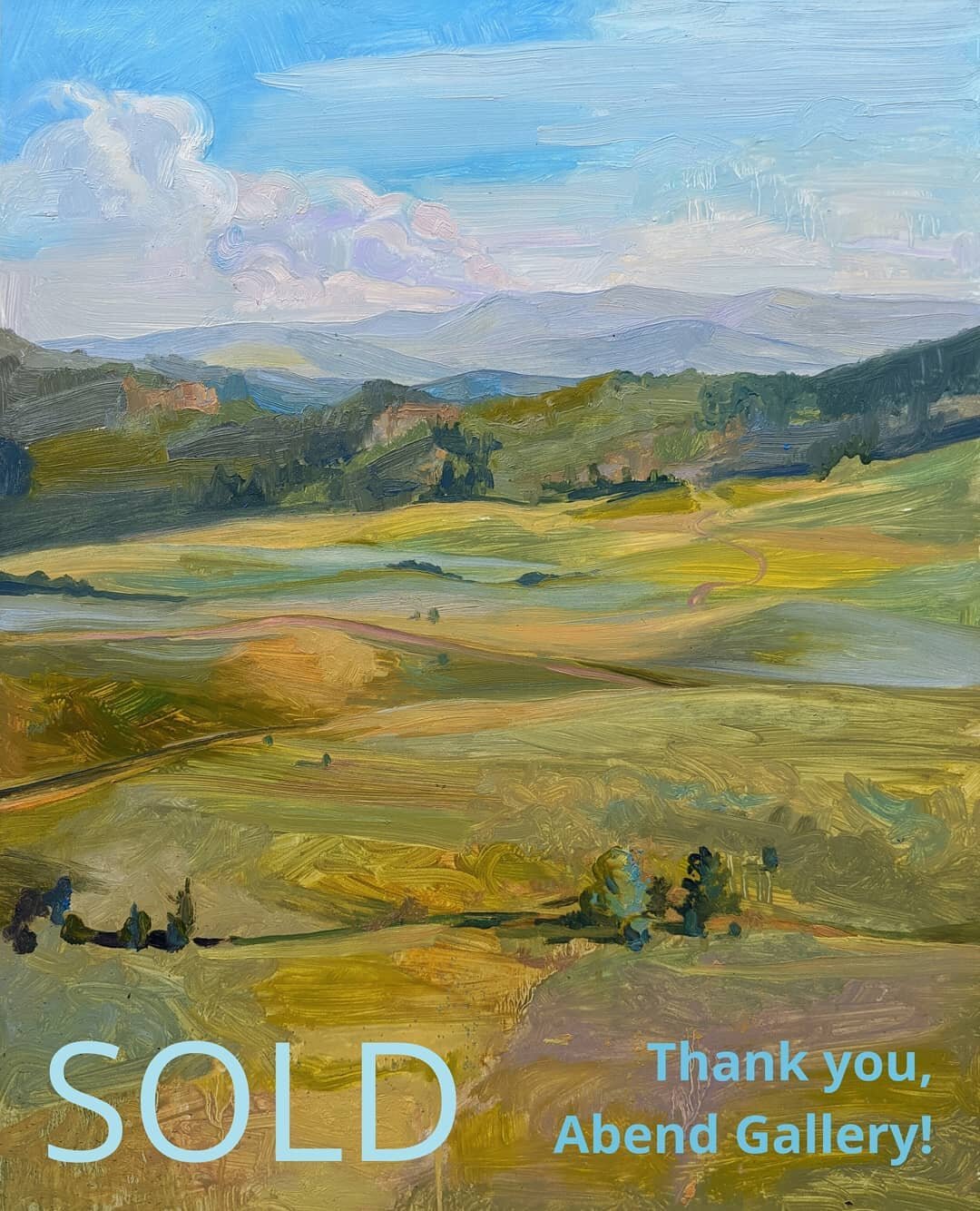 🏷️🤝 🤗 Thank you to the collector whose walls are now home to this View Of The Meadow and the Rockies Beyond, may it give you joy!

#artistsoffgridabend2020 #coloradoart  #artistsoffgrid2018 #artistsoffgrid #contemporarypainting #coloradopalette #l
