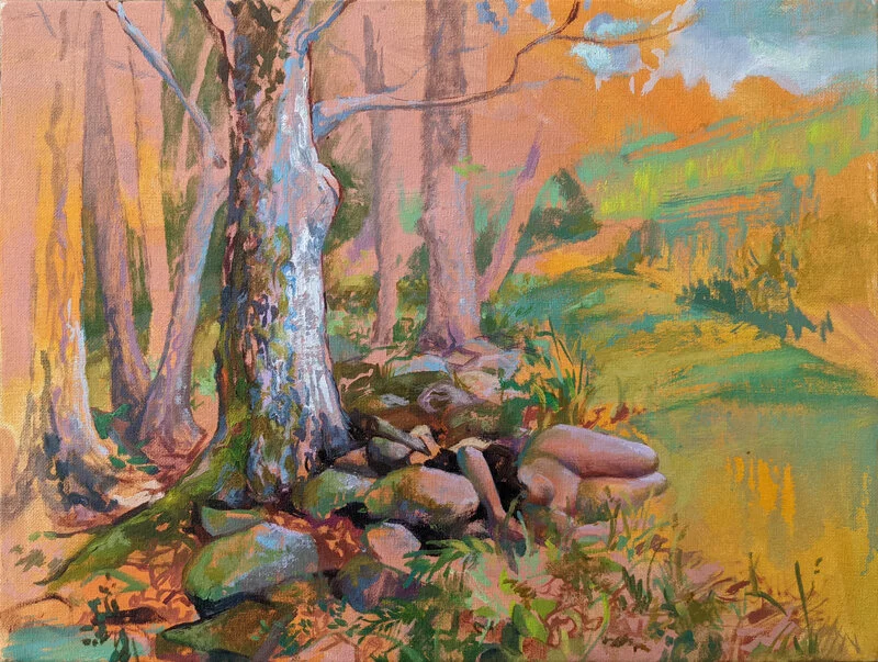 Kimmah, among the roots and rocks