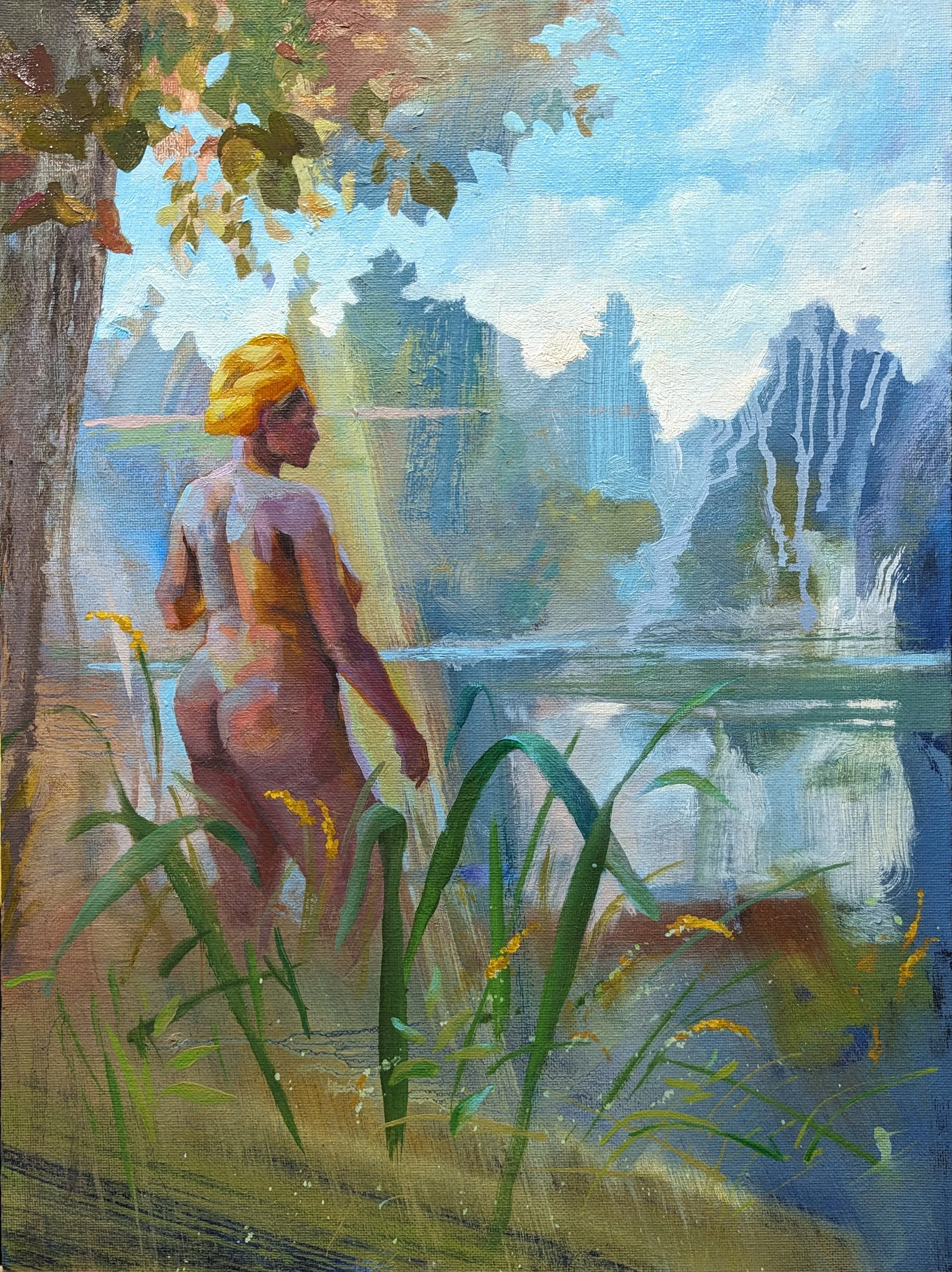 CarmichaelBraun-Charis_Kimmahbythepond_oiloncanvasboard_12wx16h-in_$400.jpg