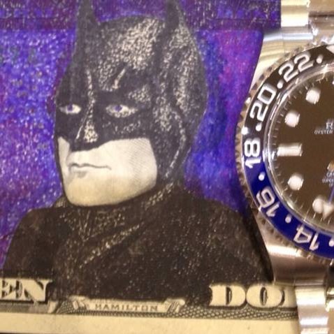 Rolex Batman. #rolex #gmt #batman #art #moneyart.