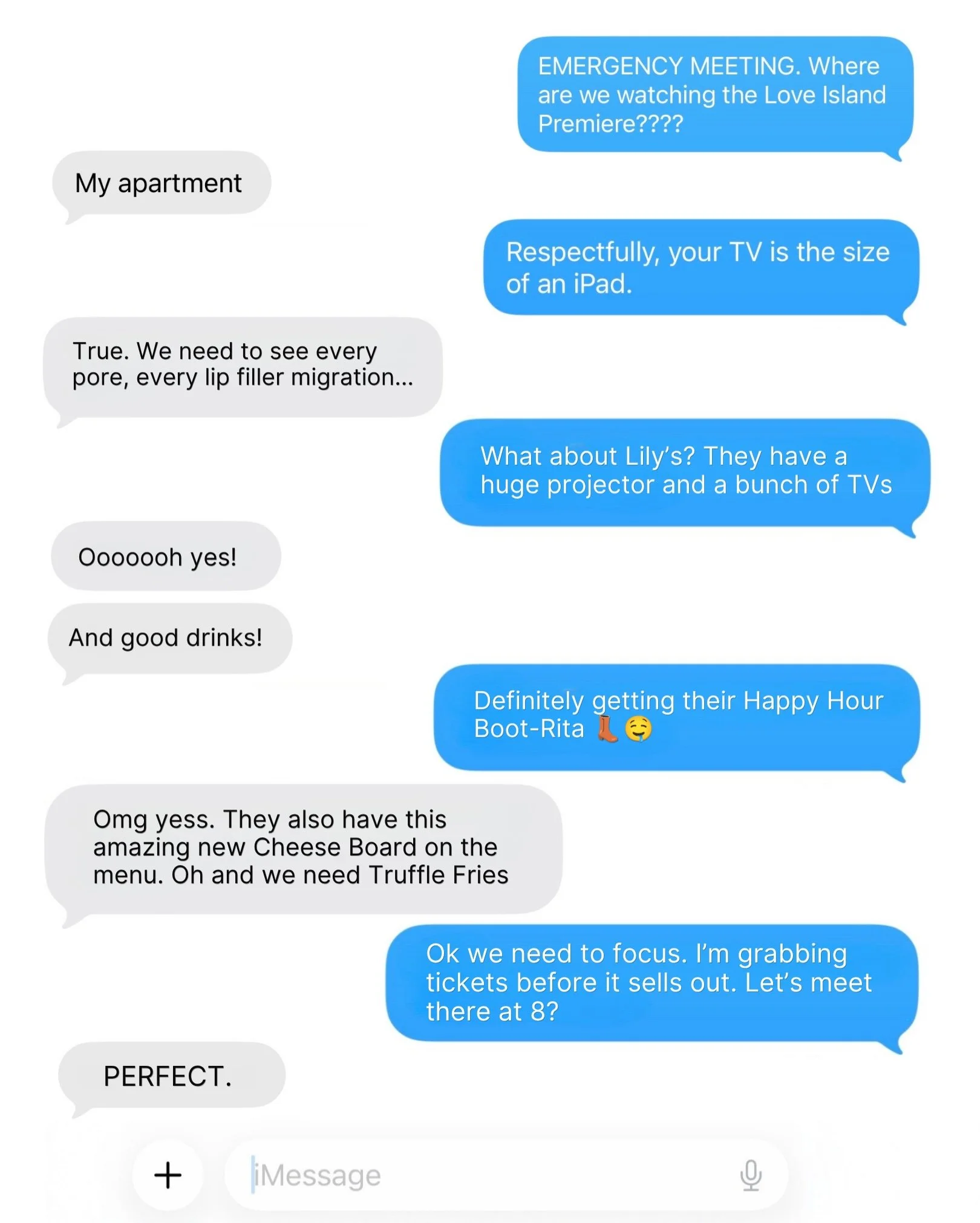 I GOT A TEXT!!!! No. Really. Check your texts. Bestie wants to watch the Love Island Premiere and our seats are filling up quickly&hellip; Have you RSVP&rsquo;d yet? Link in bio. See you tonight!! 🤳📲🏝️

🏝️❤️&zwj;🔥LOVE ISLAND PREMIERE❤️&zwj;🔥🏝️