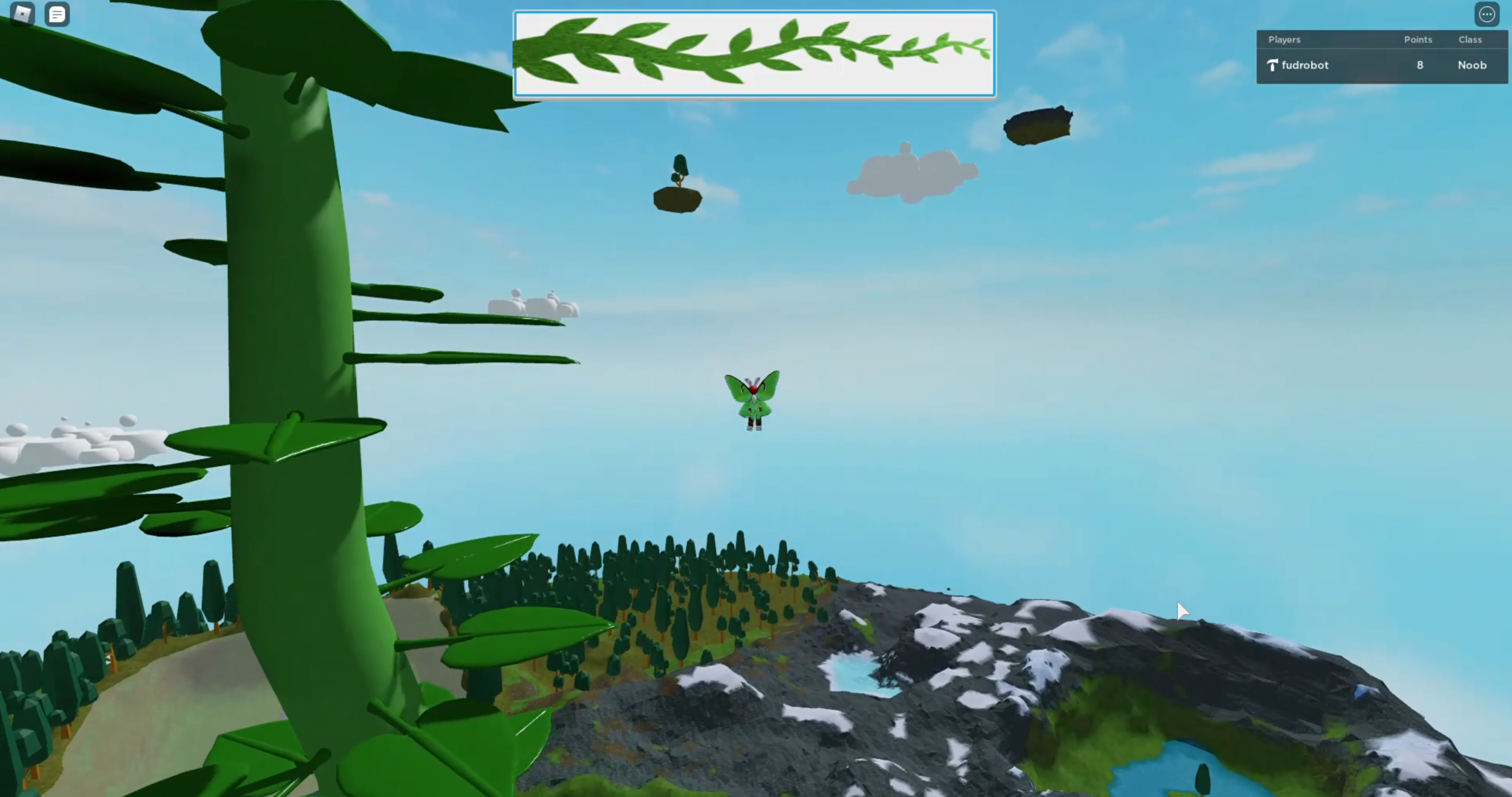 Roblox player climbing a hill from the back