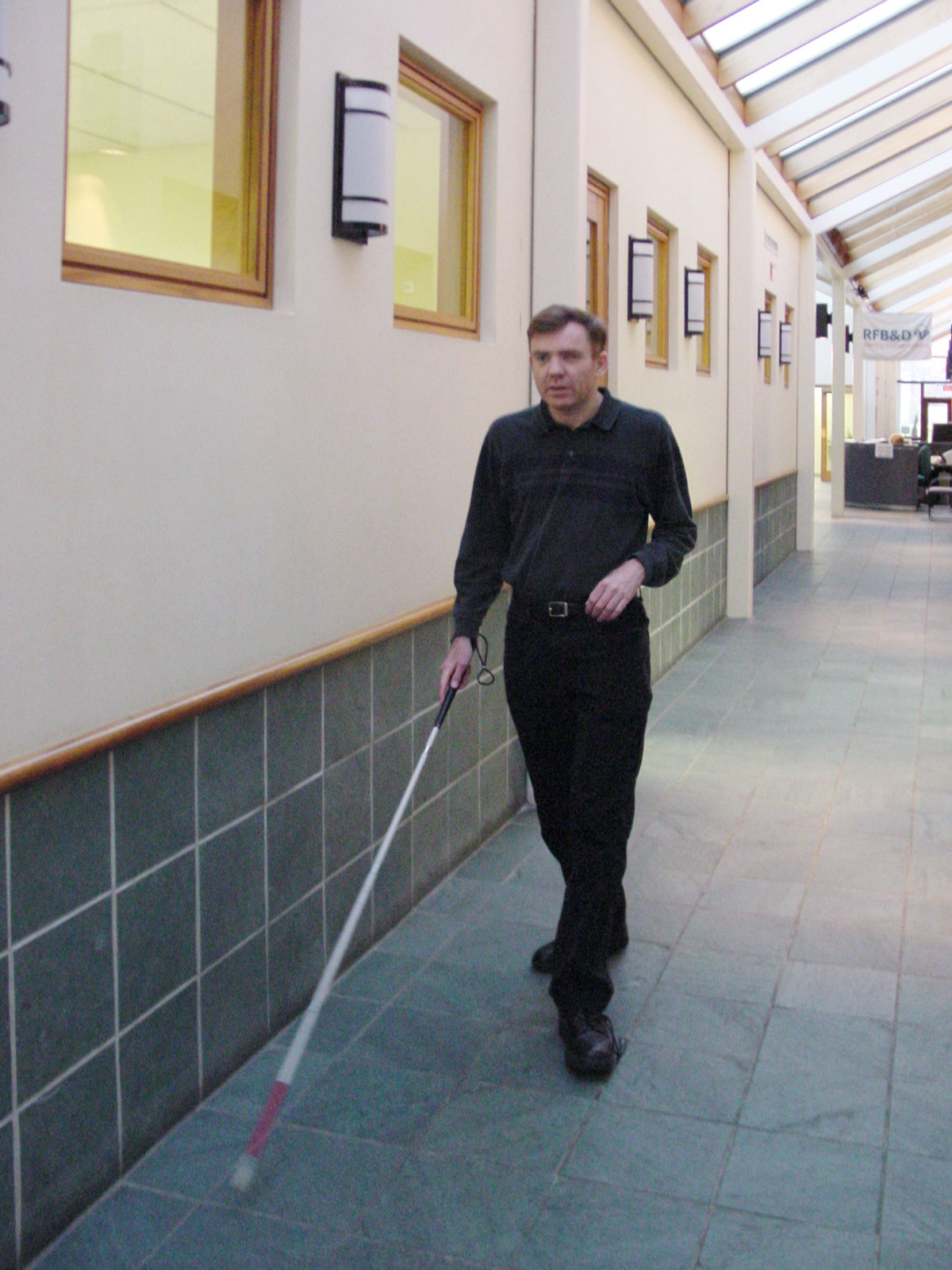 Cleanly designed edges with the minimum of obstacles are friendly to both the sighted and unsighted.