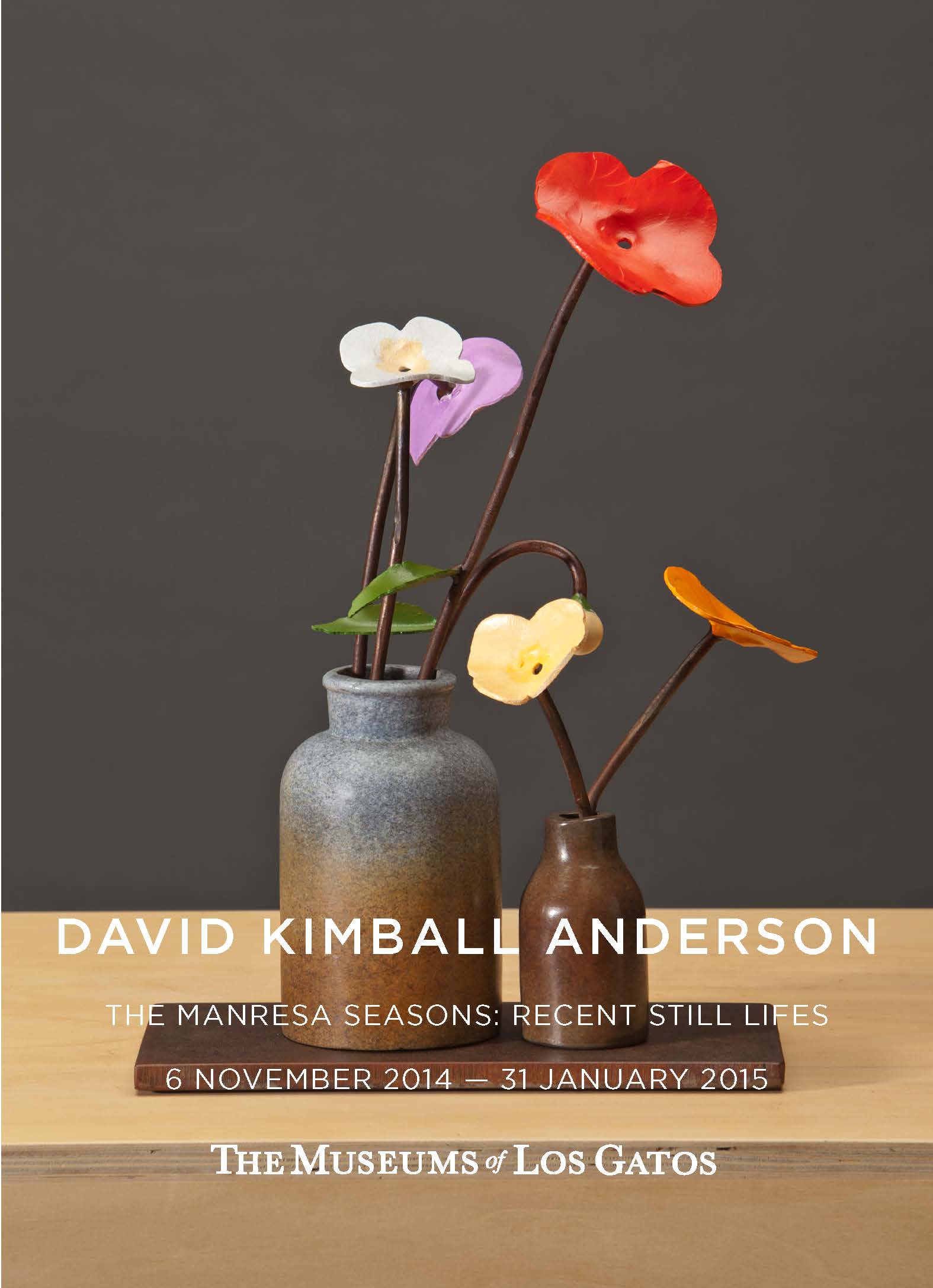 Left: David Kimball Anderson. Summer , 2014. Bronze, steel and paint.