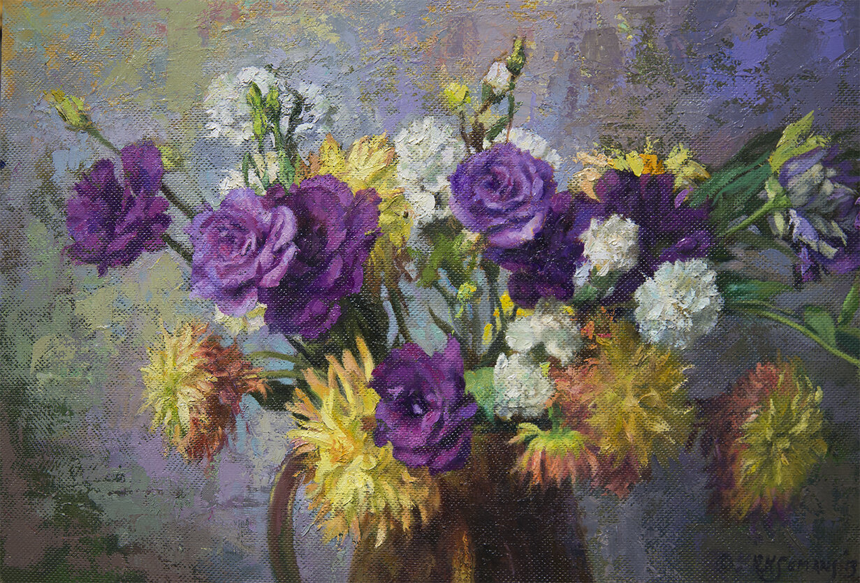 Roses and Mums-16 x 24-oil on panel-palette knife (1).jpg