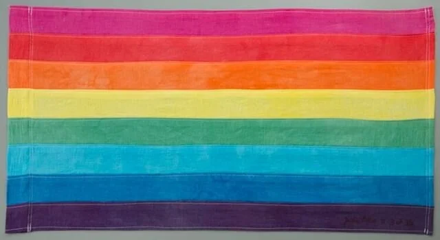 &quot;The rainbow flag, which has become a universal symbol of hope for LGBTQ people around the world, first flew in San Francisco's United Nations Plaza for Gay Pride Day, on June 25, 1978.
.
It had eight colors -- two more than today's version -- a