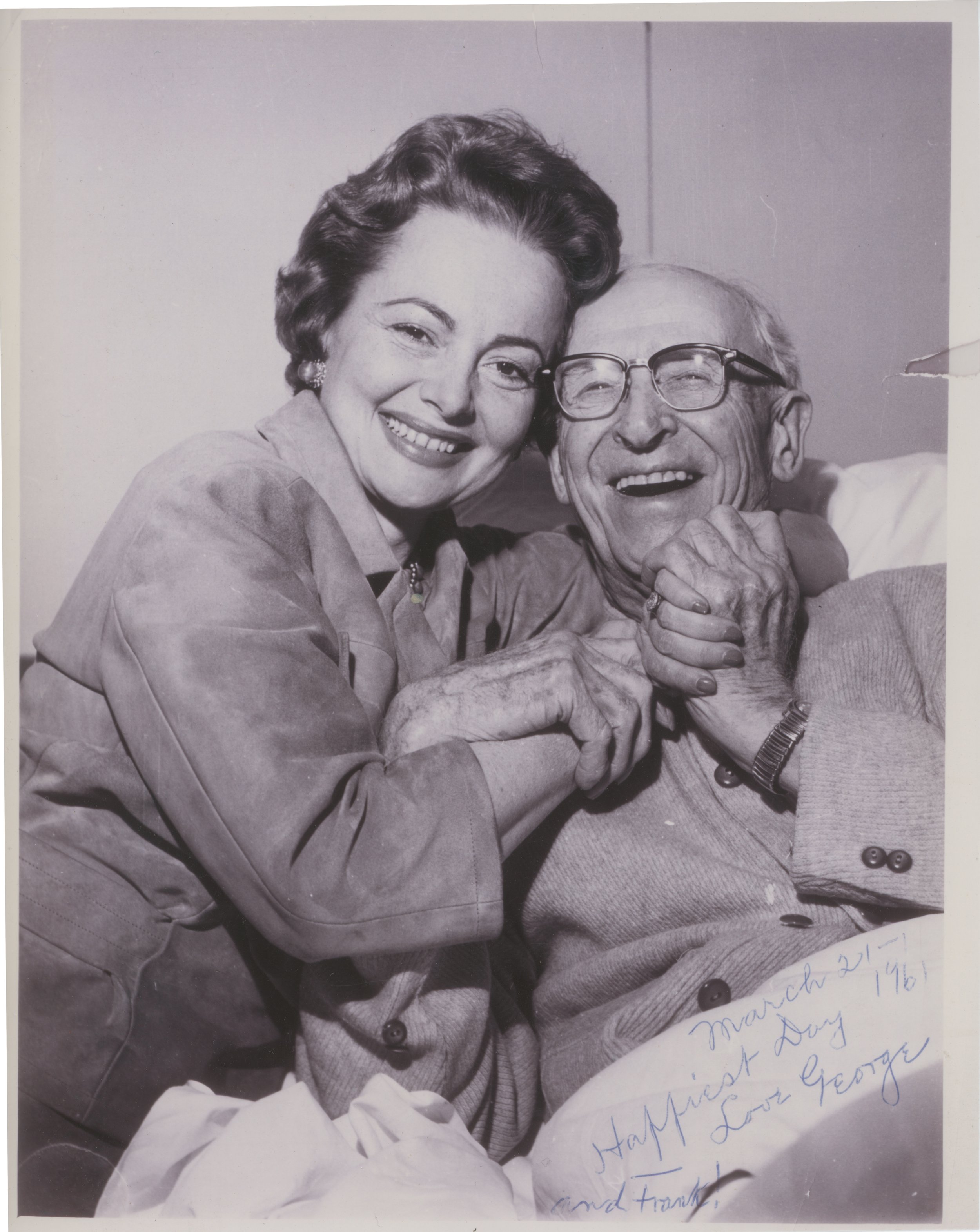 Olivia de Havilland and longtime friend and artist George Dennison.