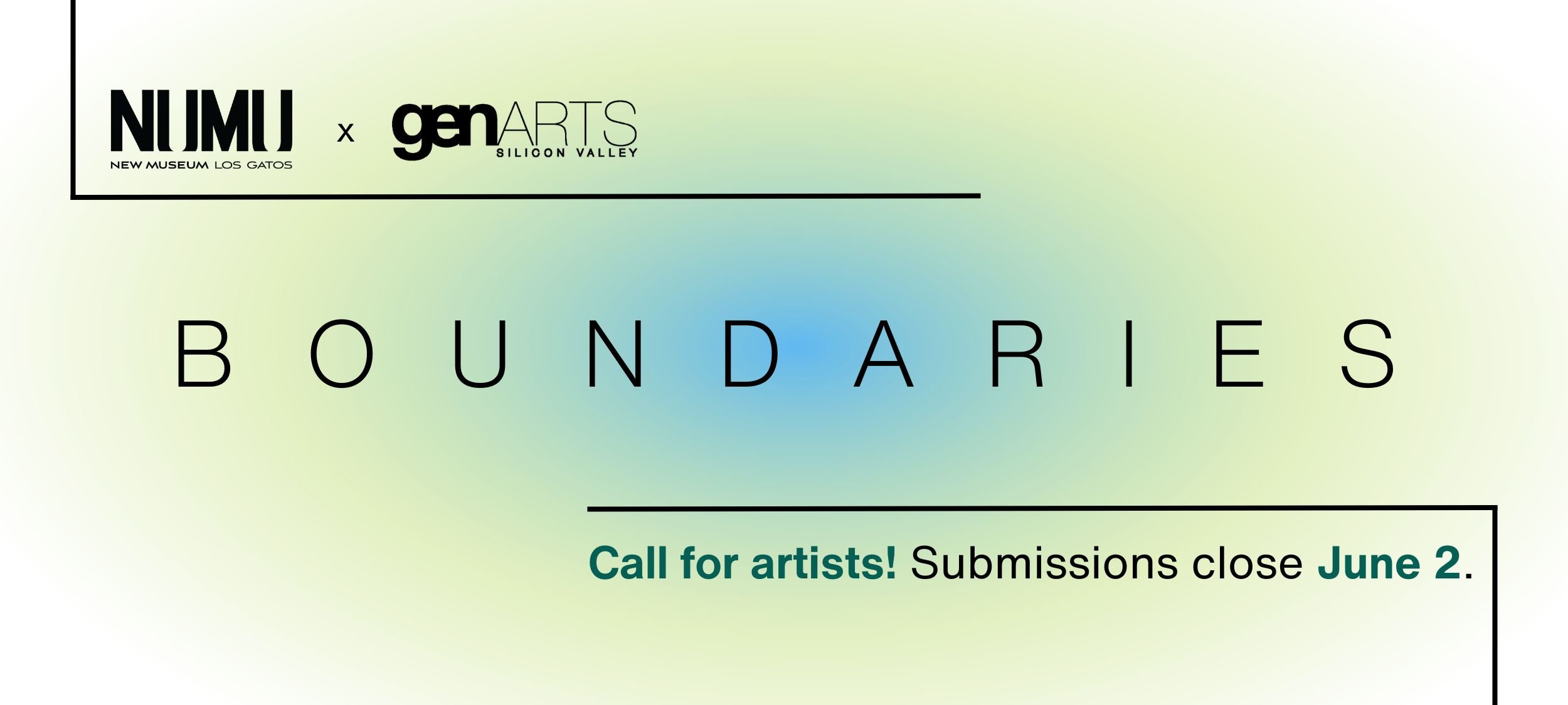 NUMU x genARTS, Boundaries, Call for artists, Submissions open through June 2