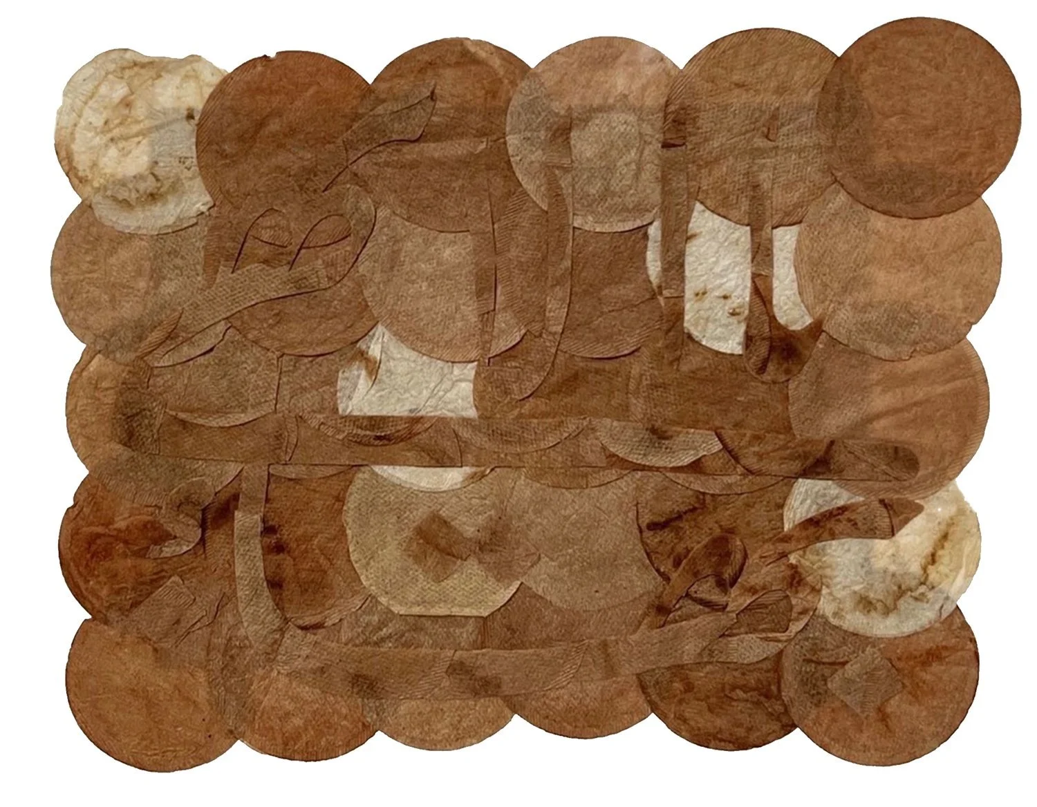 The Greatest Name (2022), tea bag collage 