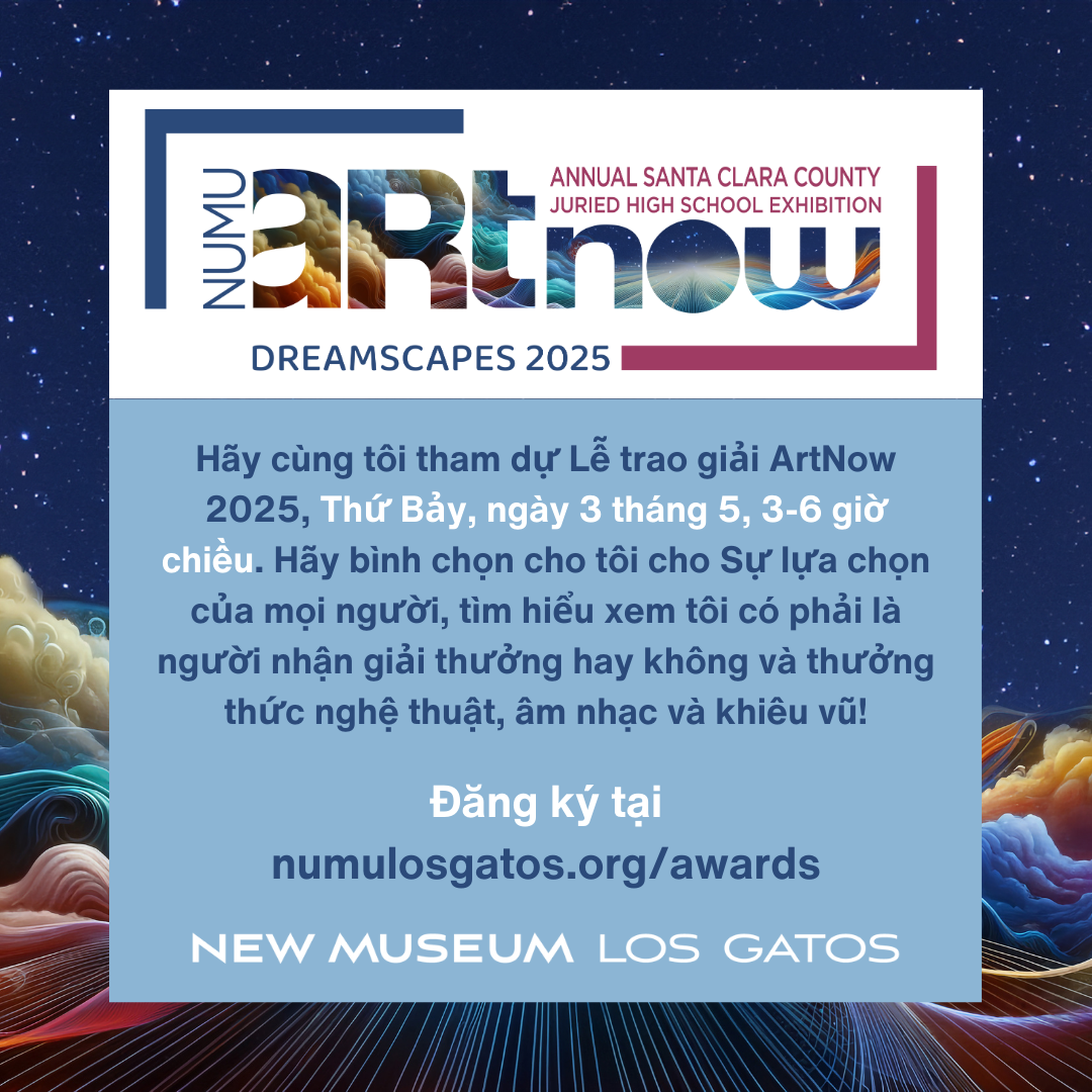  Hãy cùng tôi tham dự Lễ trao giải ArtNow 2025, Thứ Bảy, ngày 3 tháng 5, 3-6 giờ chiều. Hãy bình chọn cho tôi cho Sự lựa chọn của mọi người, tìm hiểu xem tôi có phải là người nhận giải thưởng hay không và thưởng thức nghệ thuật, âm nhạc và khiêu vũ! 