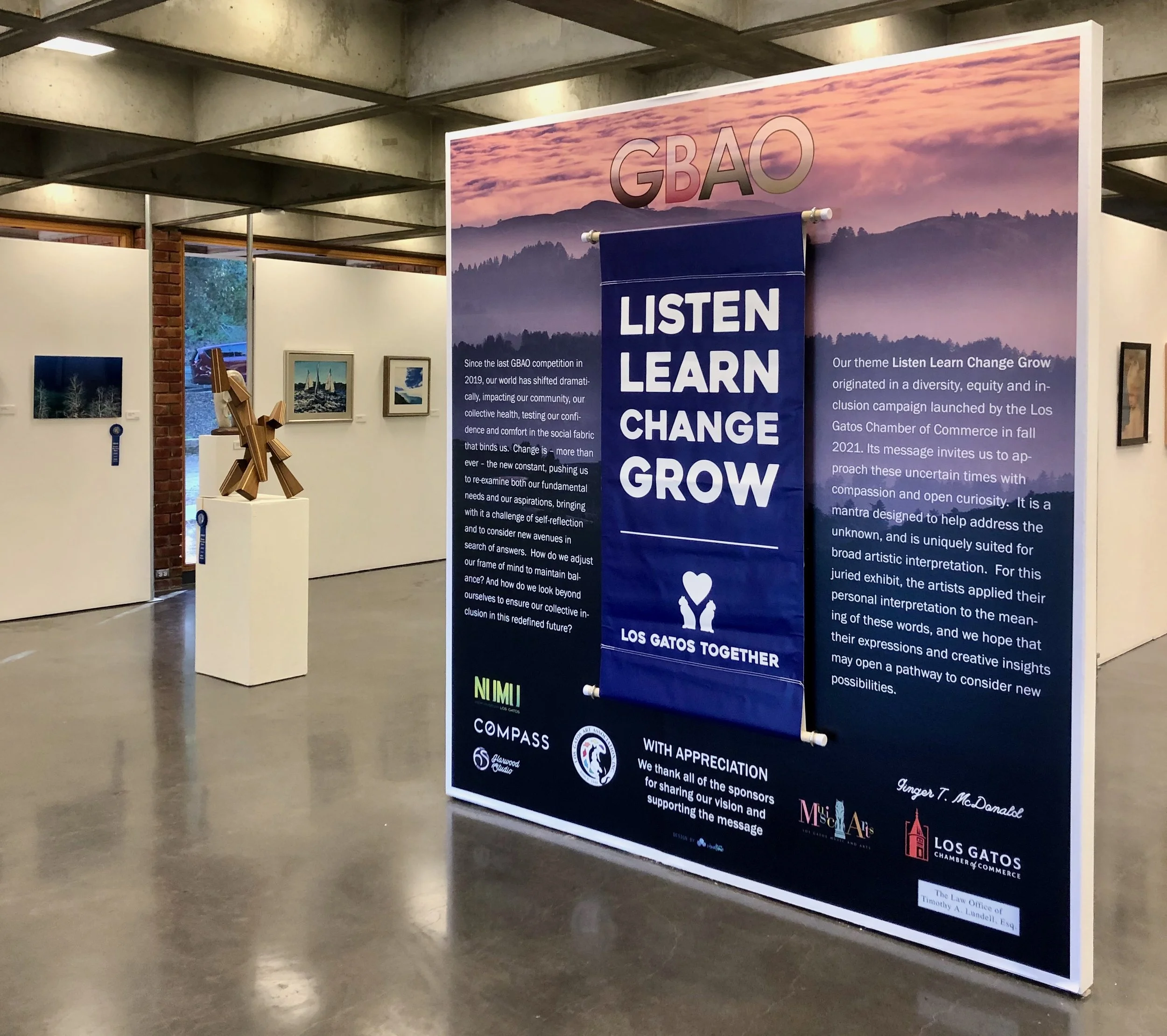 Los Gatos Art Association Greater Bay Area OpenExhibitions, Education