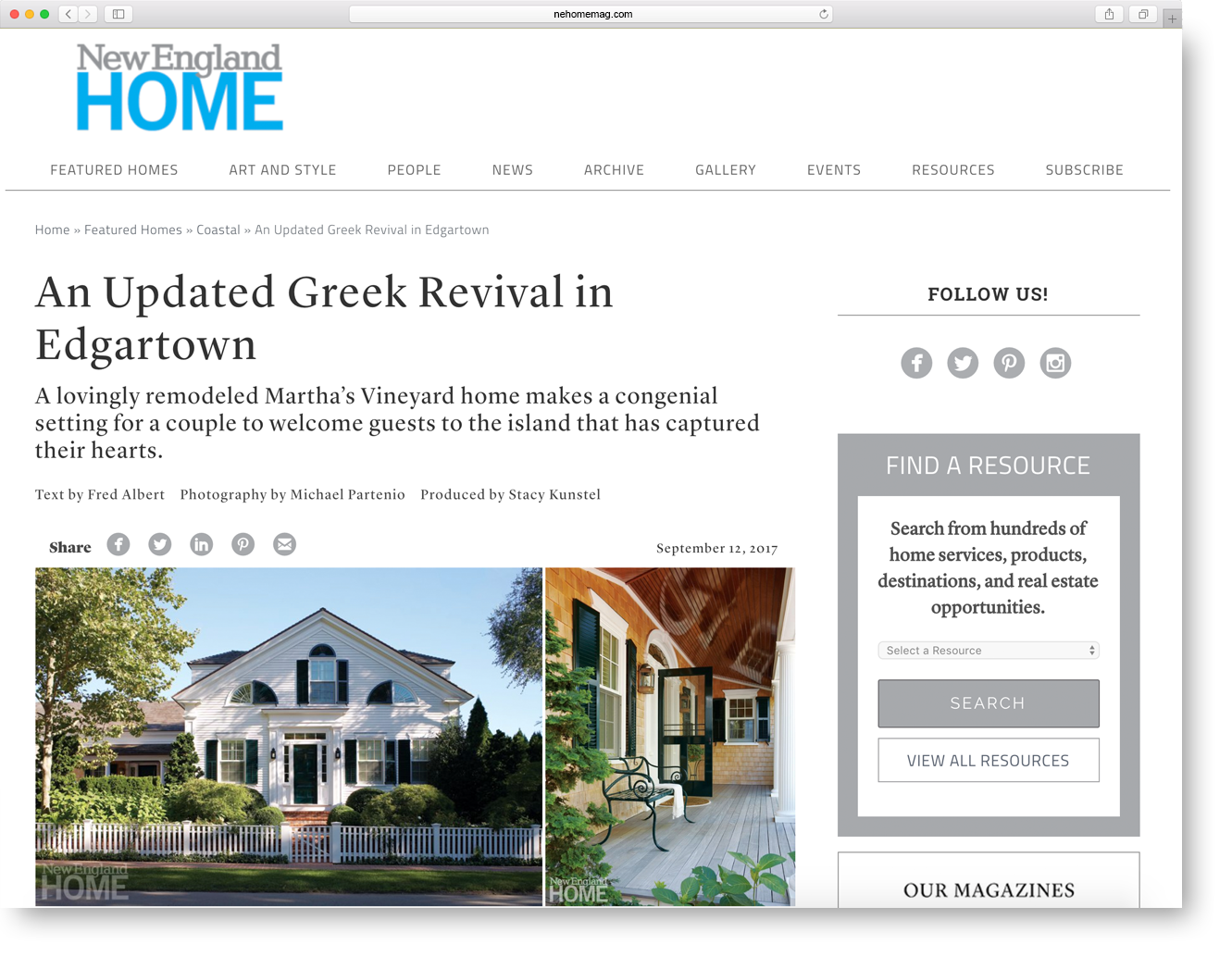 New England Home Magazine 