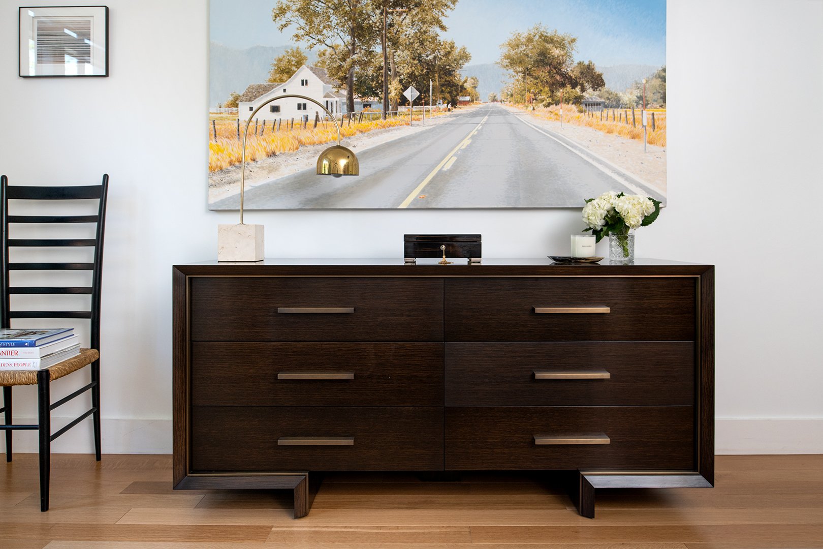 Dresser by Studio-C New York. Walnut and burnished brass.