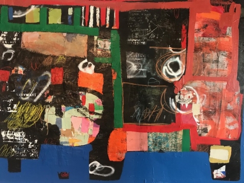"Bully" - 48x36 - Mixed Media Canvas