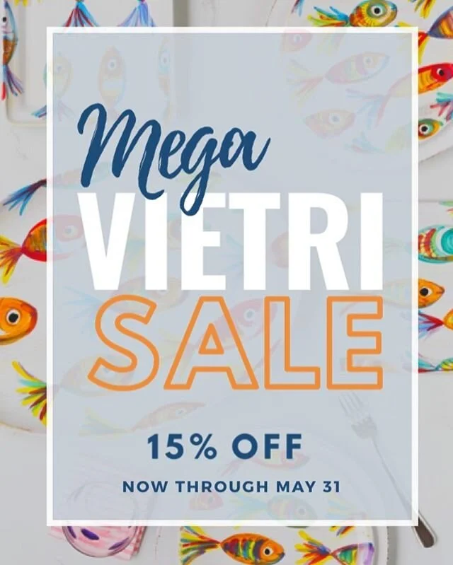 ❤️ VIETRI LOVERS ❤️
SAVE 15% THROUGH MAY 31
To place an order, simply call us at 616.510.2191 or email dawnb@hombybenchmark.com. We are here to serve you Tuesdays &amp; Thursdays from 11am to 2pm.

COMING SOON...
We&rsquo;ll also be announcing a new 