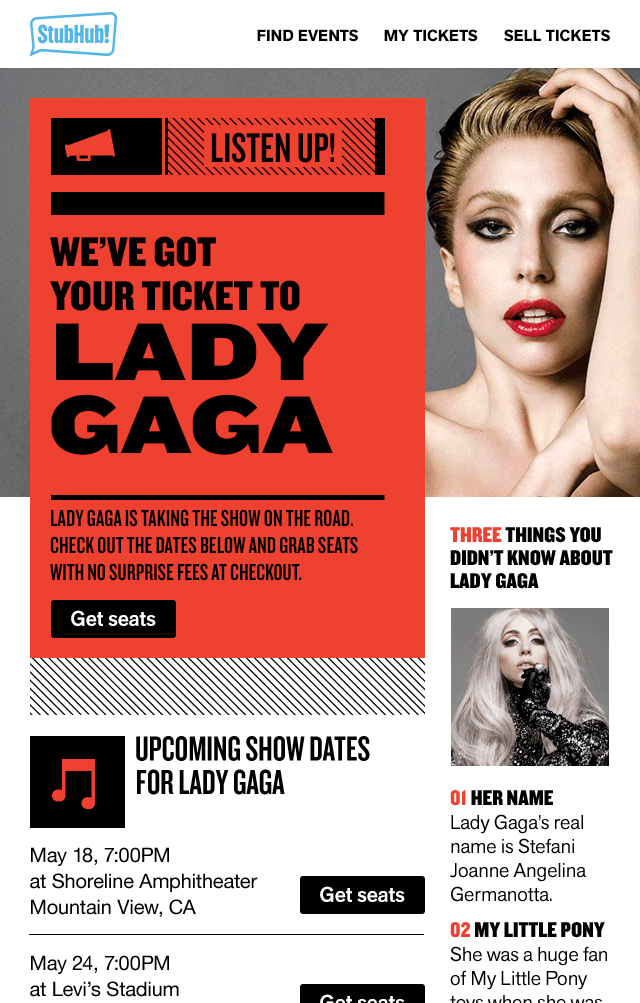 Concert Alert Email Detail