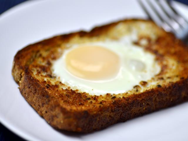 Egg in a Hole from the meal planning menu