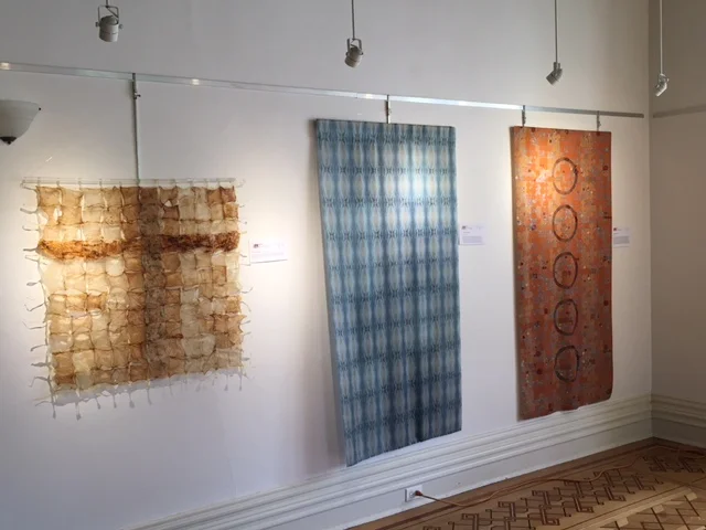 My piece is the one at far right, "Circular Recursion #1" (credit: Barbara Schneider)