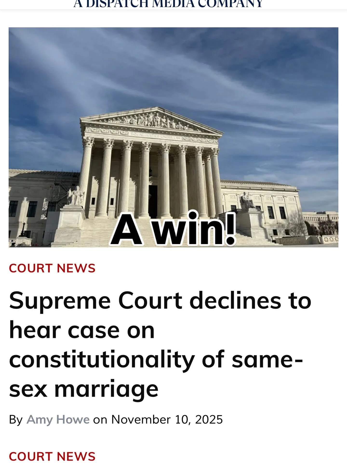 Stated as nicely as I am able, in this particular instance, F you Ms Davis&hellip;and the horse you rode in on. I&rsquo;ve been pretending to myself that I was confident about this outcome, but in all honesty I was not. It seems nothing is certain, b