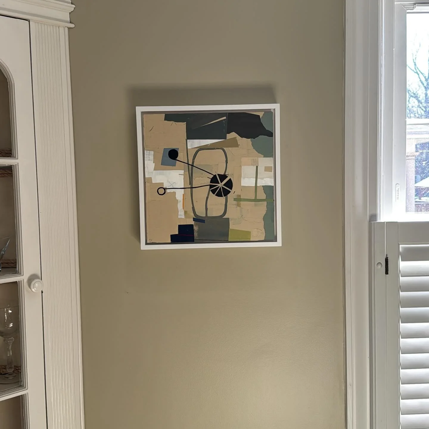 It took a while to get this one hung. It&rsquo;s been languishing, propped up on a table, since December. This is &ldquo;Coupler&ldquo; (2025) by David Hornung (@davidhornungart). It&rsquo;s in a place that I walk by every day and in the same room wi