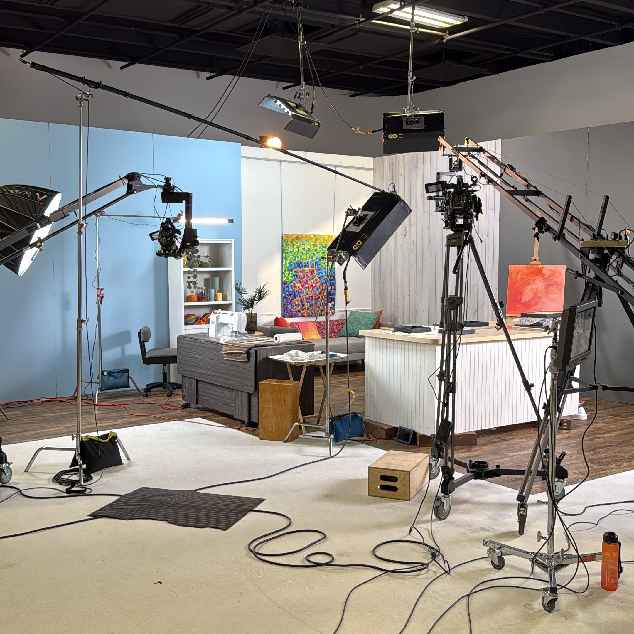Reality has officially set in! I&rsquo;m going into makeup in a few minutes and then I will officially become a Quilting Arts TV guest artist!  #quiltingartstv #quiltingartsmagazine #quiltingdaily