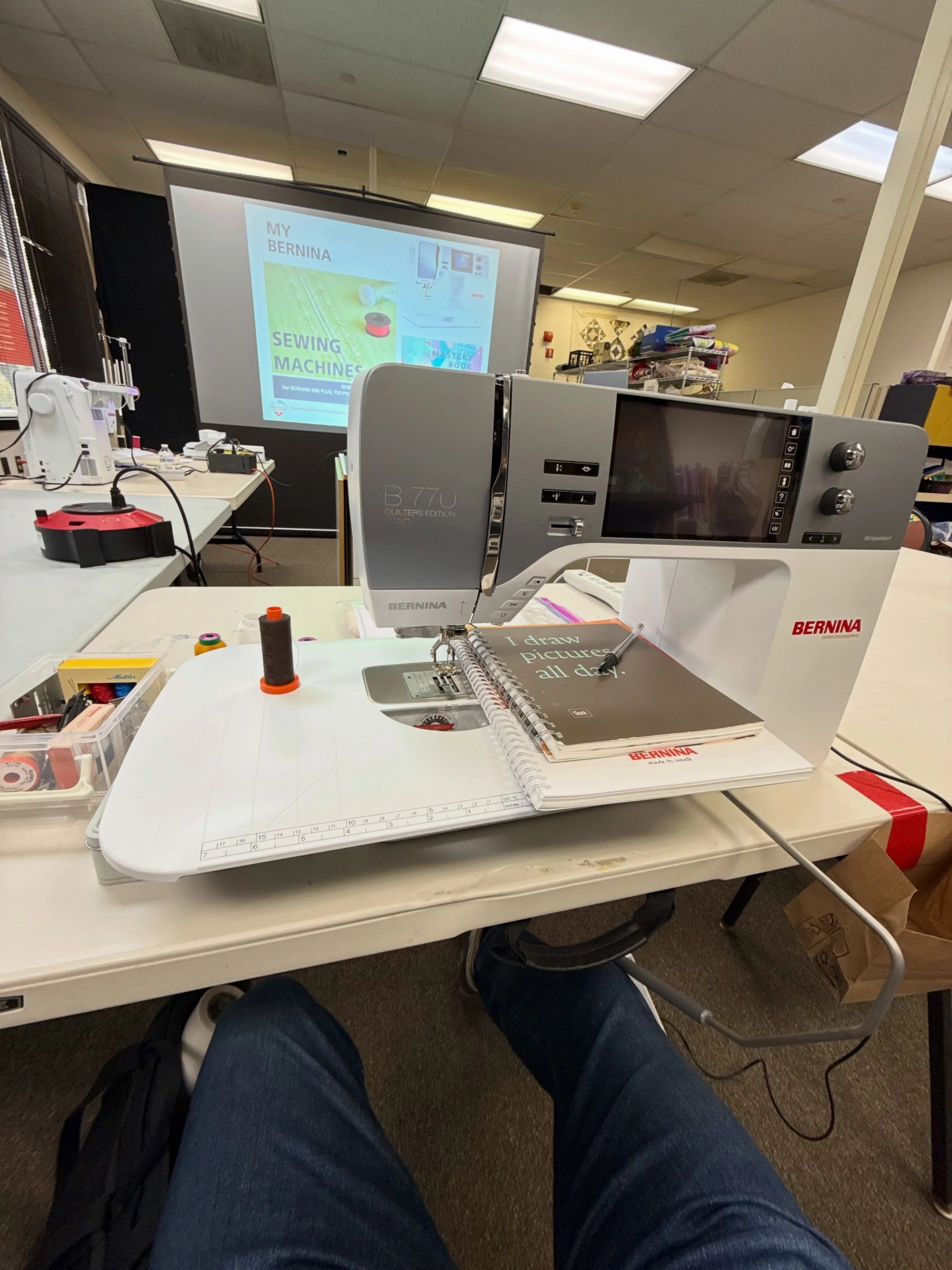 The new sewing machine and I took a class together on Saturday. It was the &ldquo;mastery&ldquo; class included with my purchase. I&rsquo;ve been sewing for decades on Bernina machines, and I still learned a few new tricks from @andymartinmakes. #ber