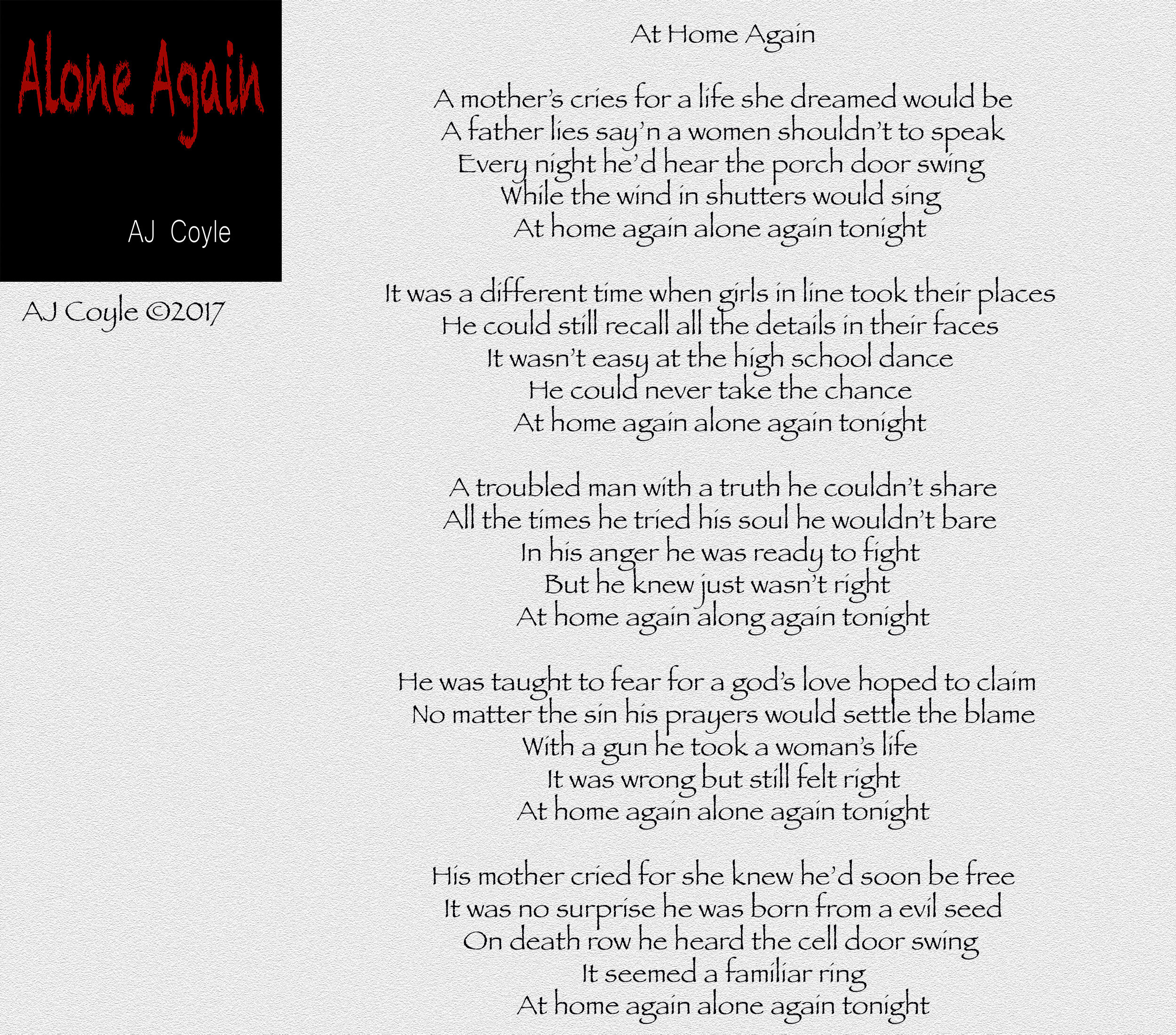 Alone Again - AJ Coyle