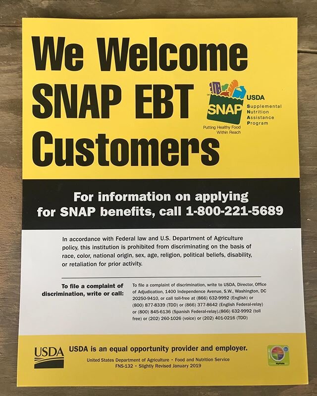 Excited to announce that we now accept SNAP benefits through our online market 🥬 select SNAP user when registering and bring your card at pickup 💳 SNAP users receive lower prices, currently available for Friday pickup at a Showroom on Colville (nea