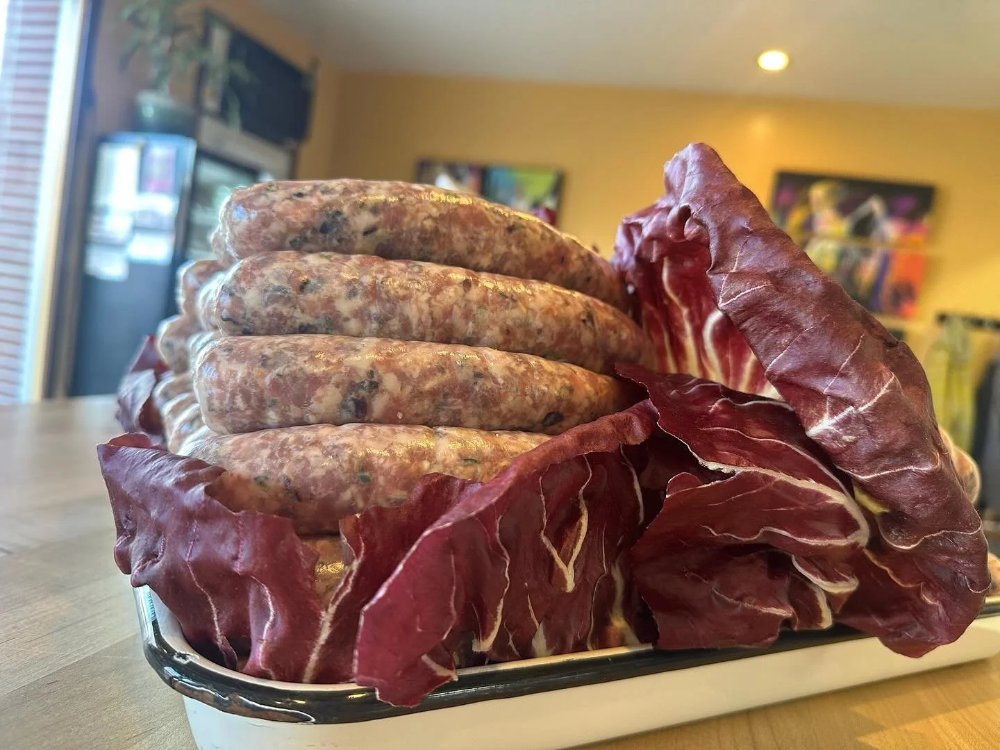 Flavortown awaits you, Walla Walla. Get your grill on with the @butcherbutcherww radicchio sausage aka “The Devil’s Lettuce” with pork, bacon, Parmesan, onions, garlic, black pepper and red chili flakes ❤️‍🔥❤️‍🔥❤️‍🔥