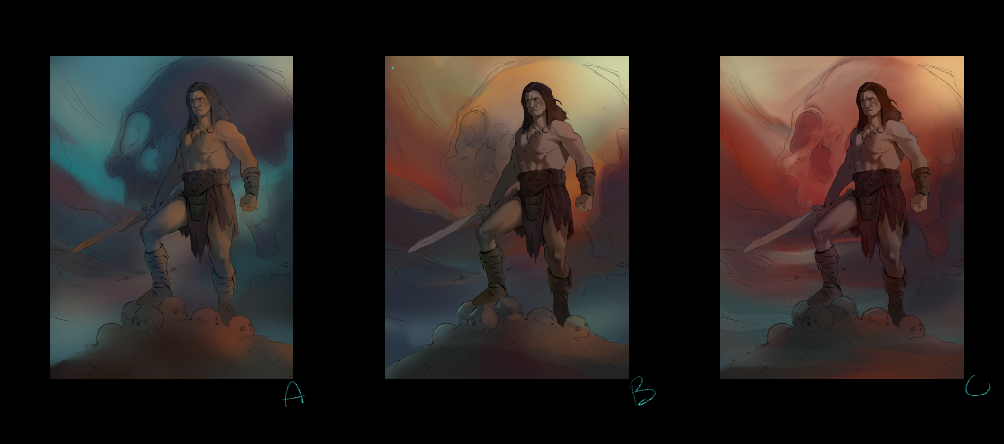 Color comps for Conan Exiles 3rd Year Anniversary image