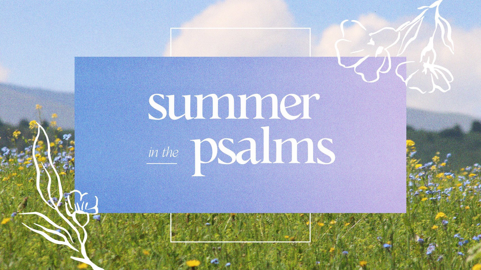 Summer in the Psalms •&nbsp;June 11-Sept. 3, 2023