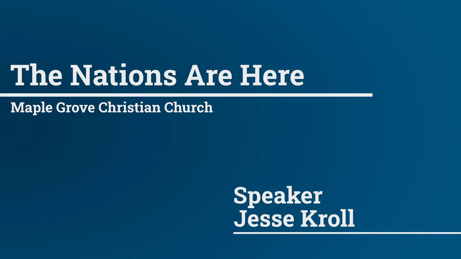 The Nations Are Here - Jesse Kroll episode artwork