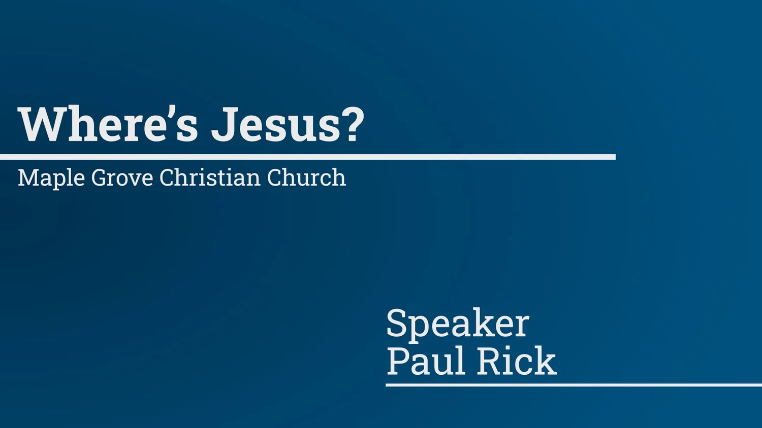 Where’s Jesus? - Open Arms Presentation episode artwork