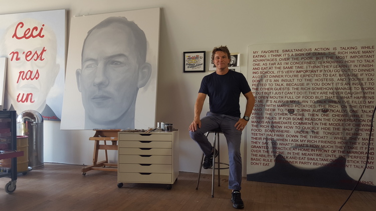 Stefan Johansson in his Los Angeles studio, September 2015