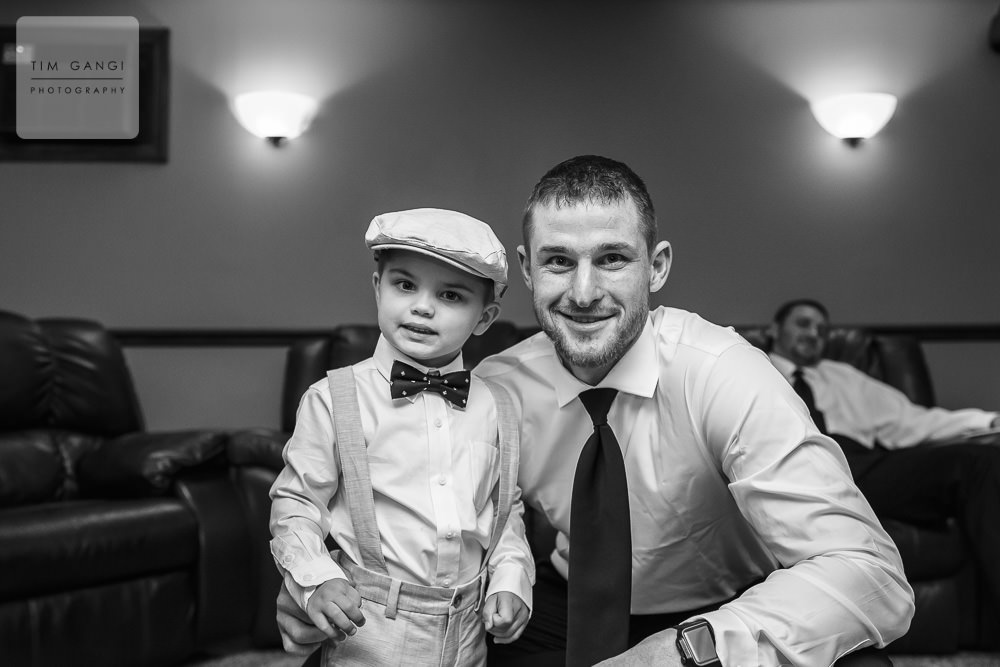  The ring bearer and groom getting ready for the big day! 