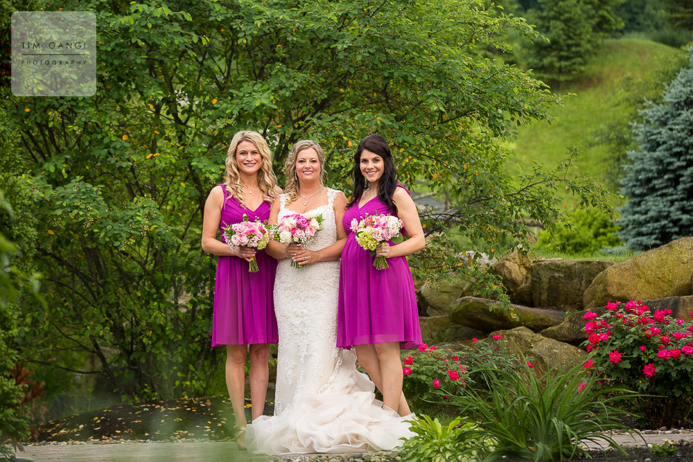  These raspberry bridesmaids dresses are the perfect pop of color! 