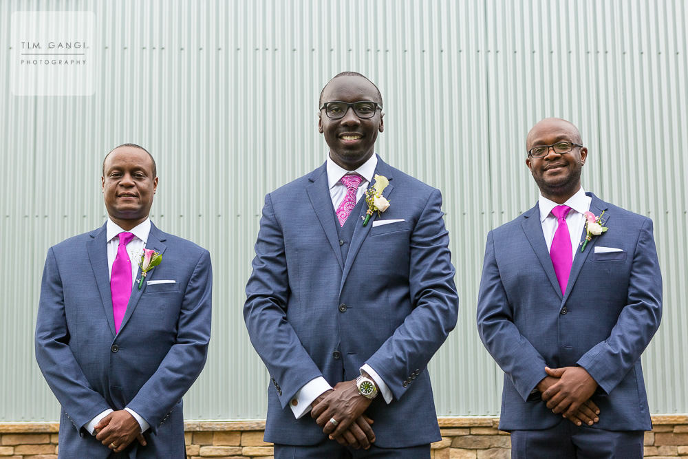  A couple happy groomsmen looking sharp as ever.  