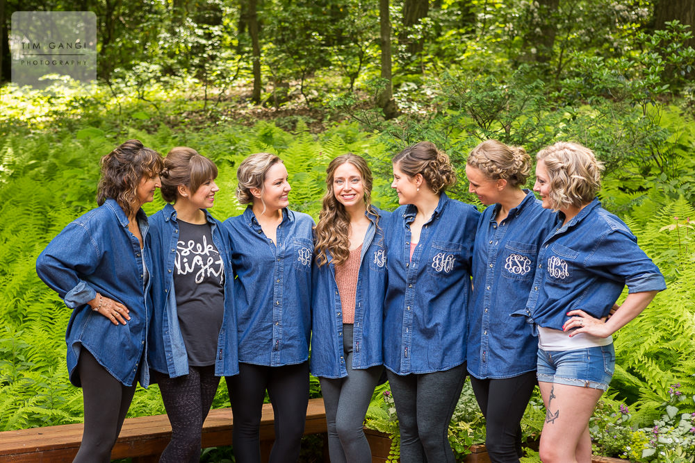  The embroidered denim shirts are the perfect personalized wedding gifts!  
