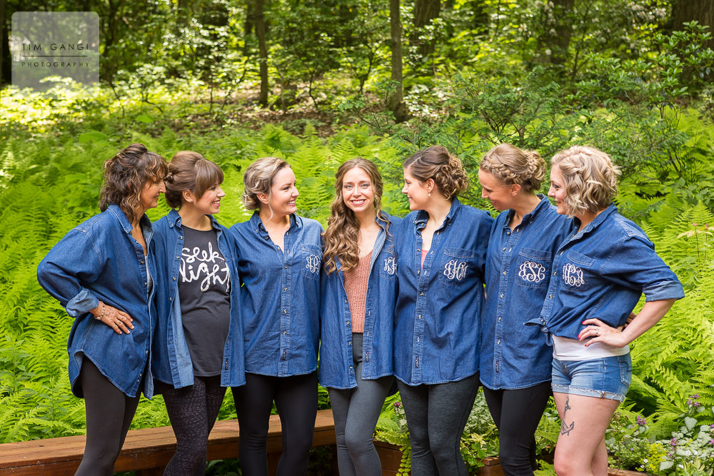 The embroidered denim shirts are the perfect personalized wedding gifts!