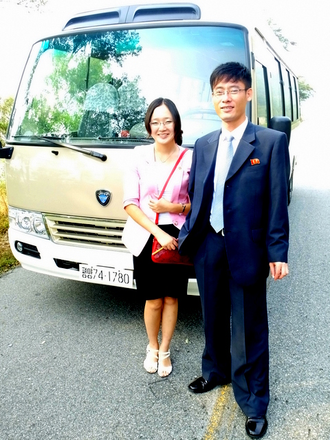 Our guide, Grace, and KITTC Manager Mr. Kim, photo by D E