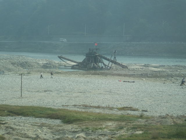 Gold dredging, photo by D E