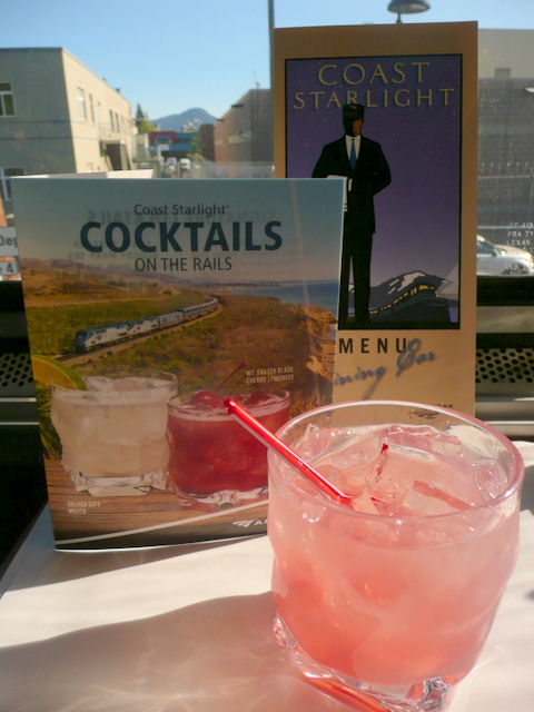 Mt Shasta Black Cherry Lemonade as we pass the station in Eugene. Yum!