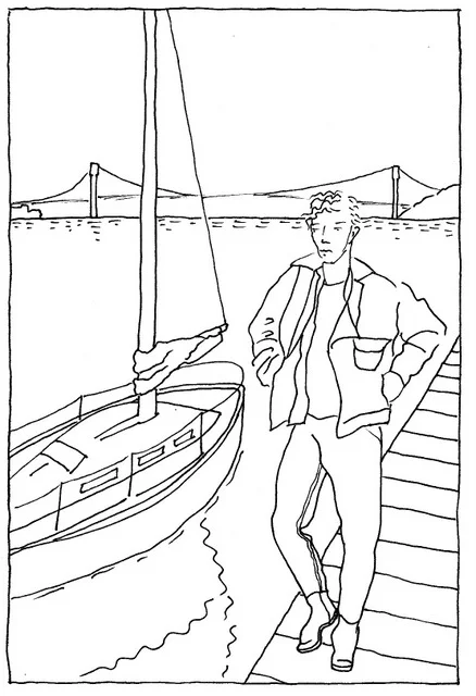 Rick Martin at the Berkeley Marina where he keeps the ketch Baywatch .