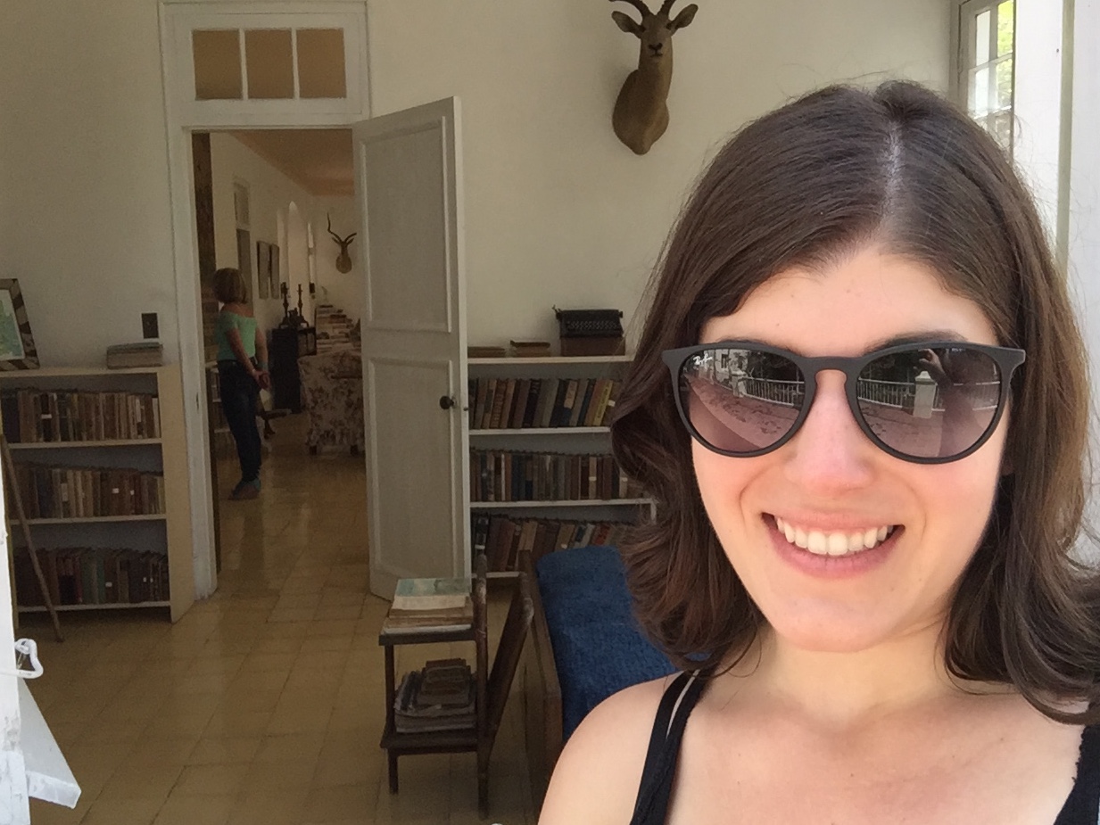 In front of Ernest Hemingway's writing room, where he wrote "The Old Man and the Sea."