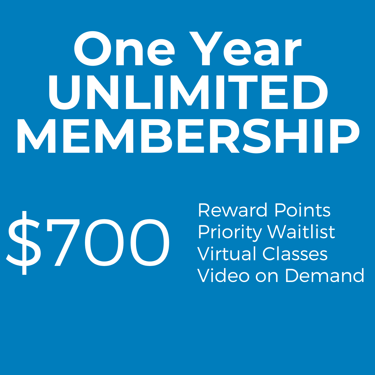One Year Unlimited Membership