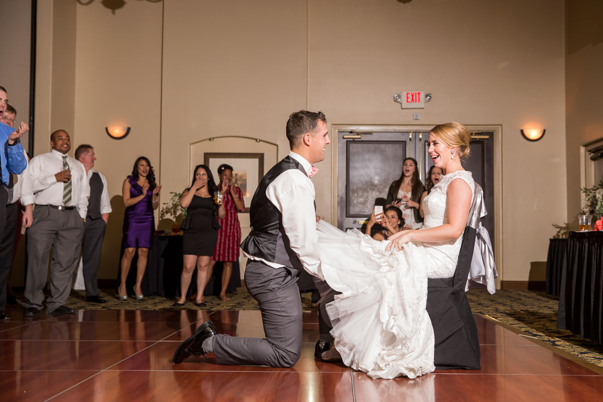 The garter pull: I believe their faces say it all!