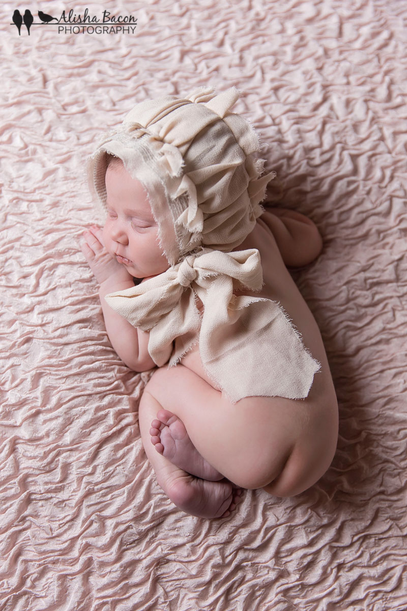 Newborn on belly