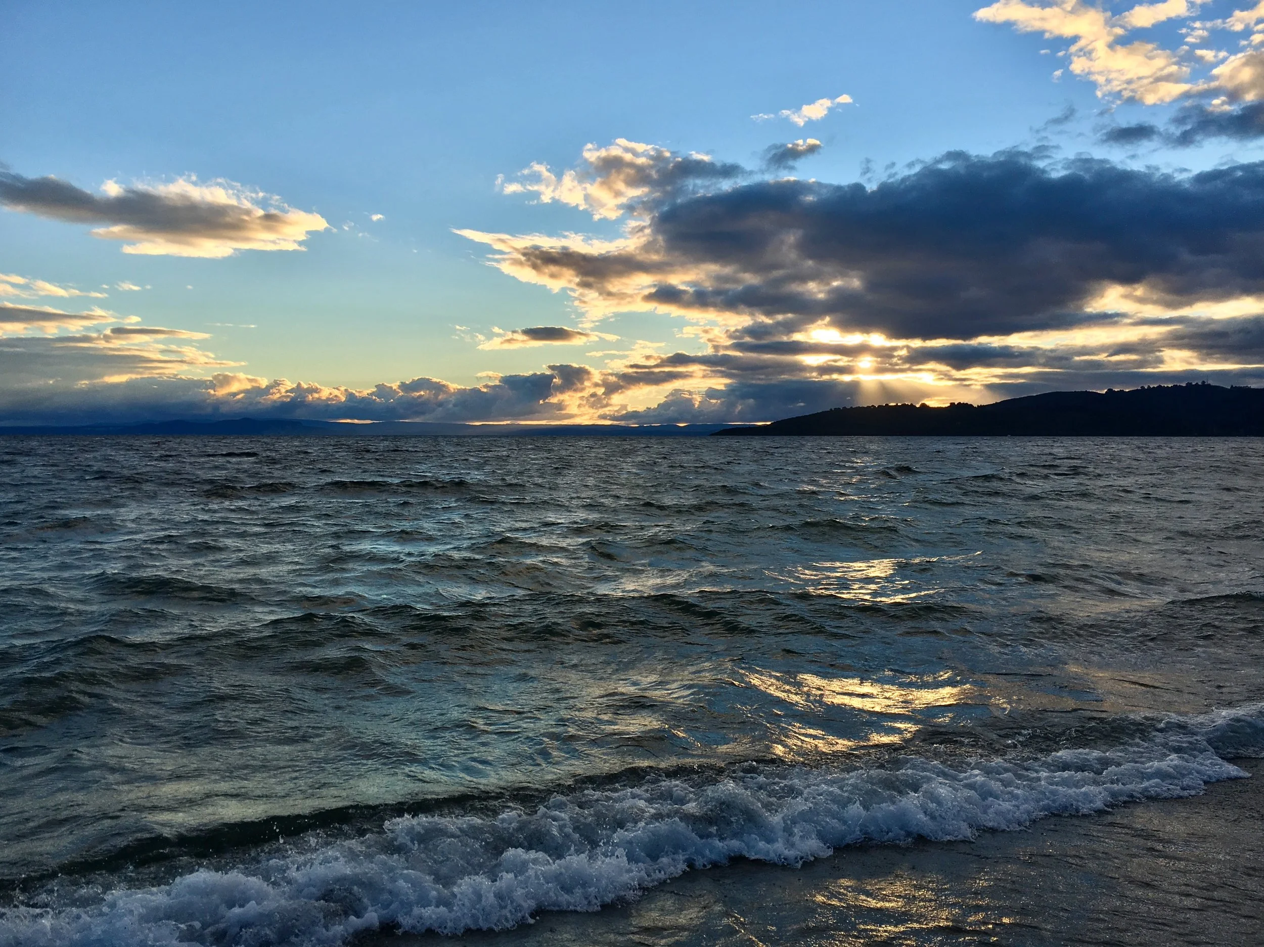 Lake Taupo at sunset