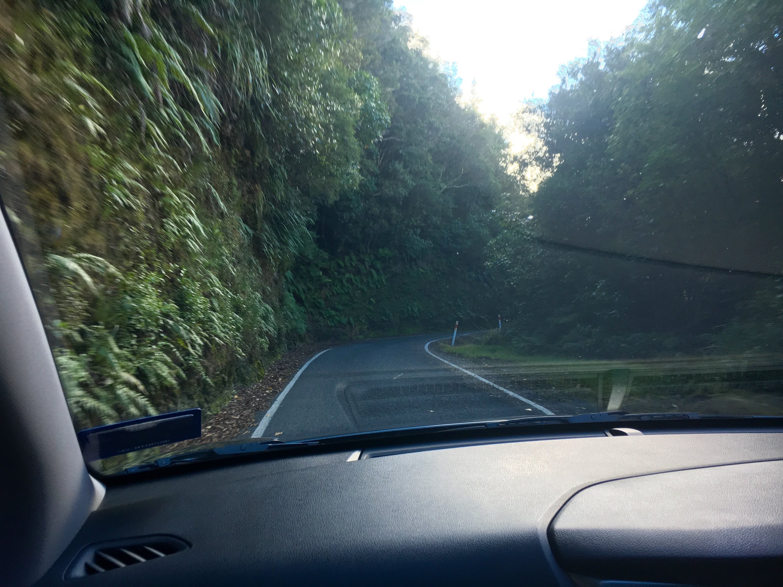 Two lane country shortcut. Nerve wracking.