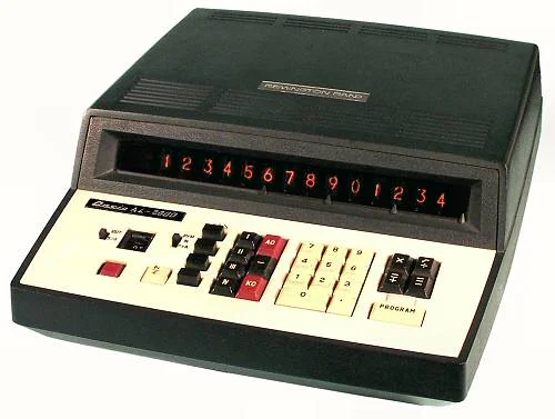 1967Casio AL1000 electronic calculatorfirst mass-produced programmable electronic calculator4 functions, square root, memory, programmable.Ten circuit boards, each 320x200 mm / 12.5x8".The logic and display boards hold a total of 284 individual tran…